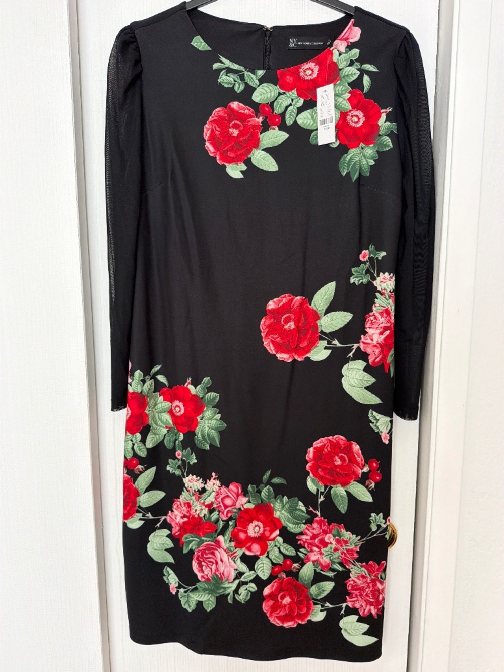 🌹 New York & Company Floral Dress — Size Large